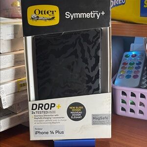 OtterBox Symmetry+ Black Case for iPhone 14 Plus